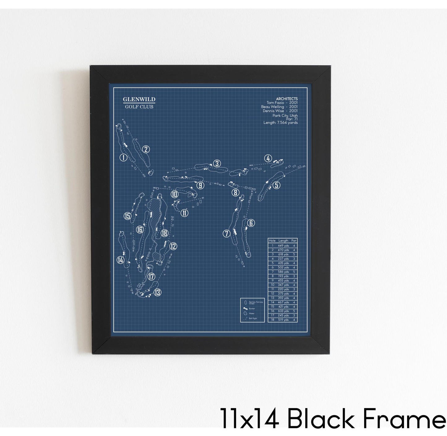 Glenwild Golf Club Blueprint (Print)