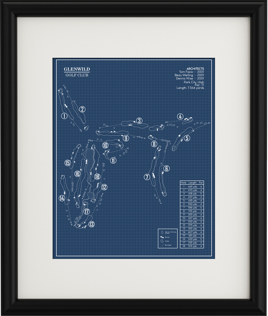 Glenwild Golf Club Blueprint (Print)