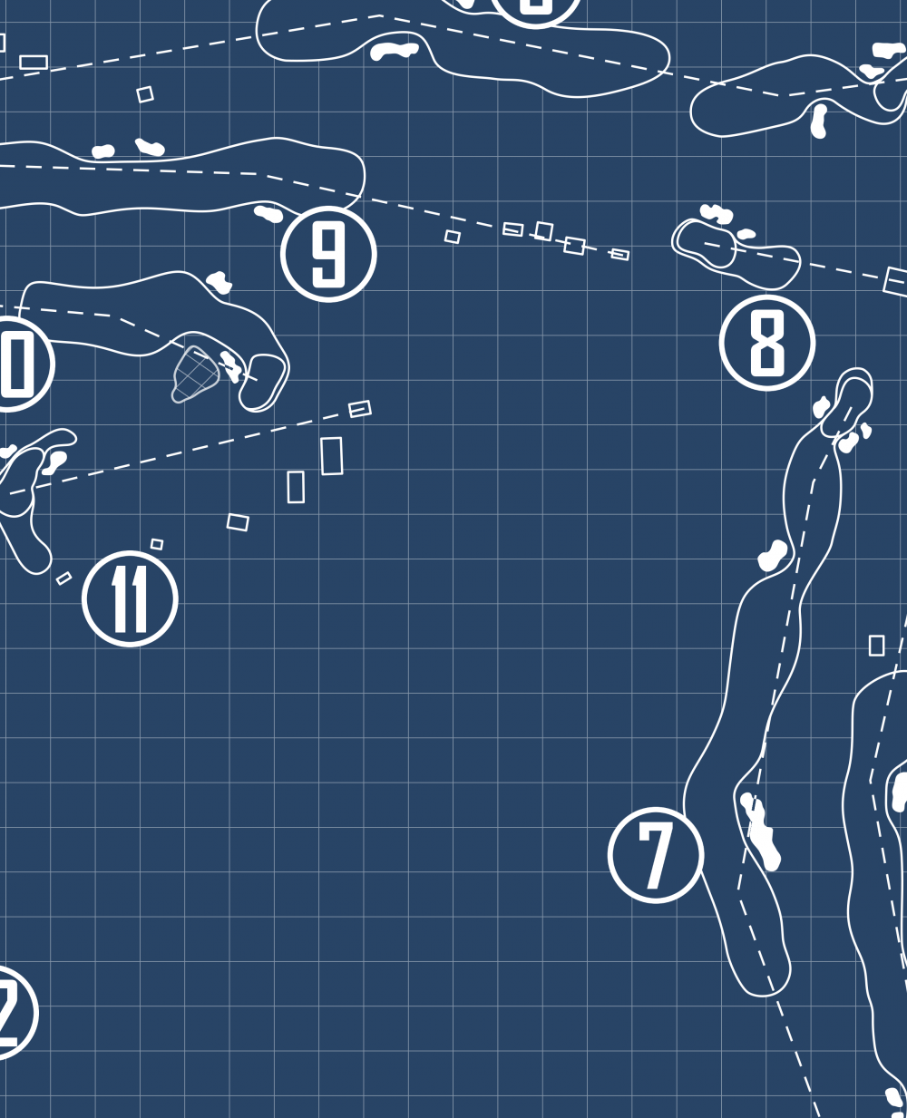 Glenwild Golf Club Blueprint (Print)