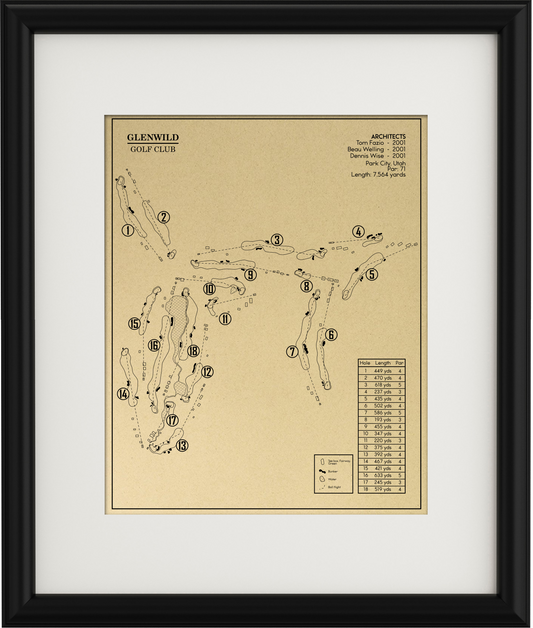 Glenwild Golf Club Outline (Print)