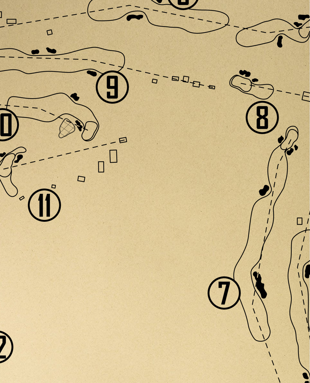 Glenwild Golf Club Outline (Print)