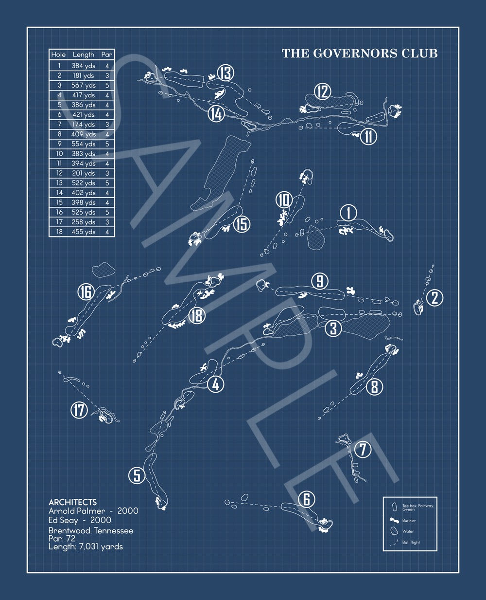 The Governors Club Blueprint (Print)
