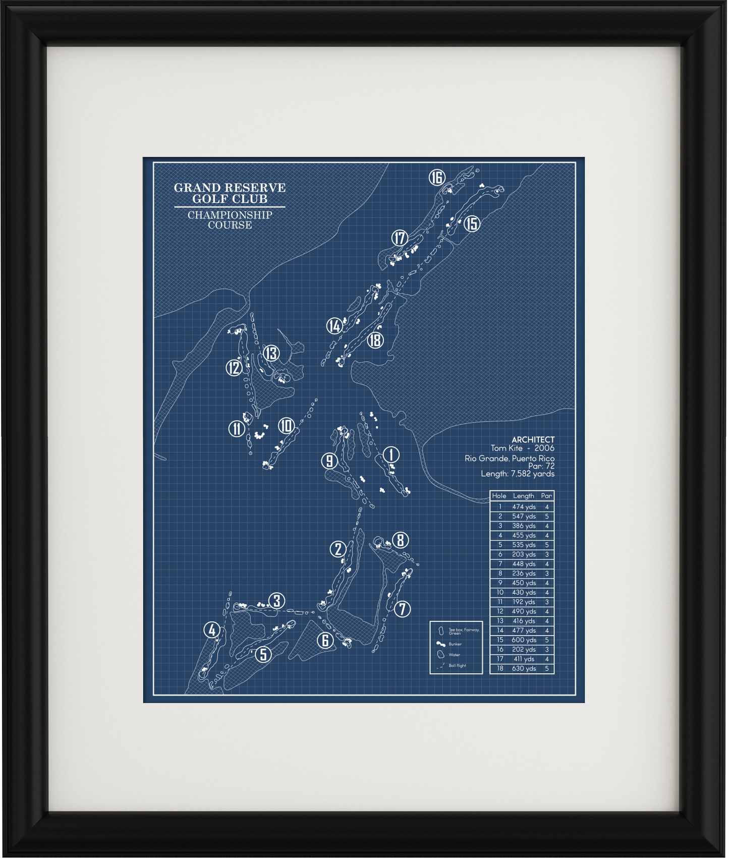 Grand Reserve Golf Club Championship Course Blueprint (Print)