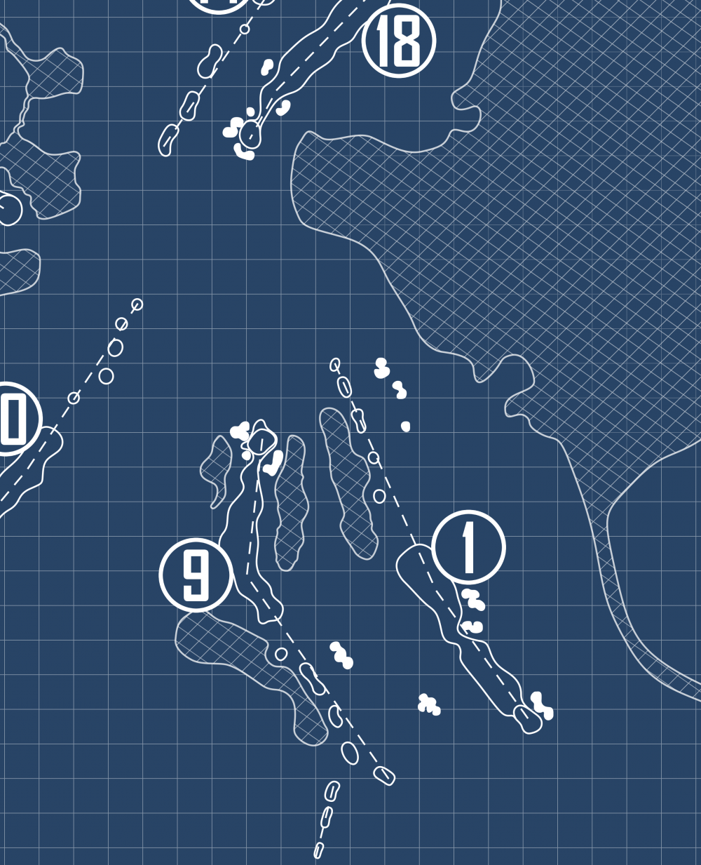 Grand Reserve Golf Club Championship Course Blueprint (Print)