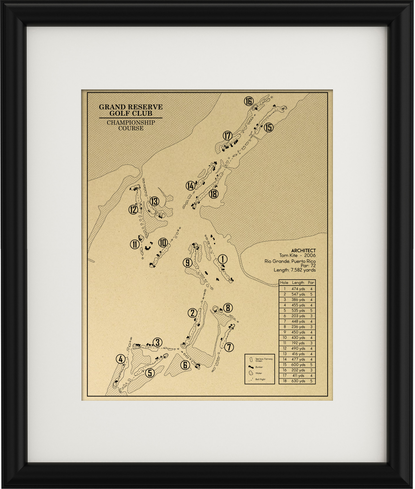 Grand Reserve Golf Club Championship Course Outline (Print)