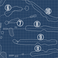 Great Neck Country Club Blueprint (Print)