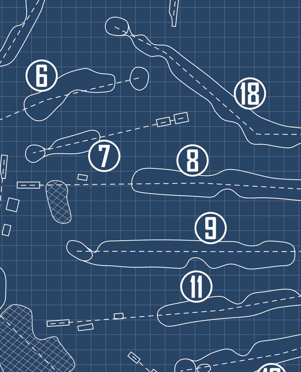 Great Neck Country Club Blueprint (Print)