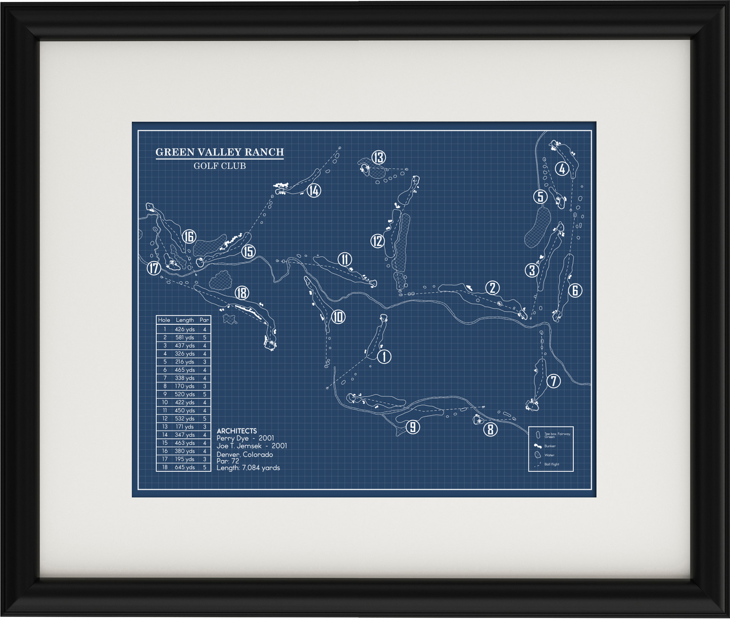 Green Valley Ranch Golf Club Blueprint (Print)