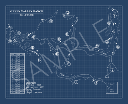 Green Valley Ranch Golf Club Blueprint (Print)