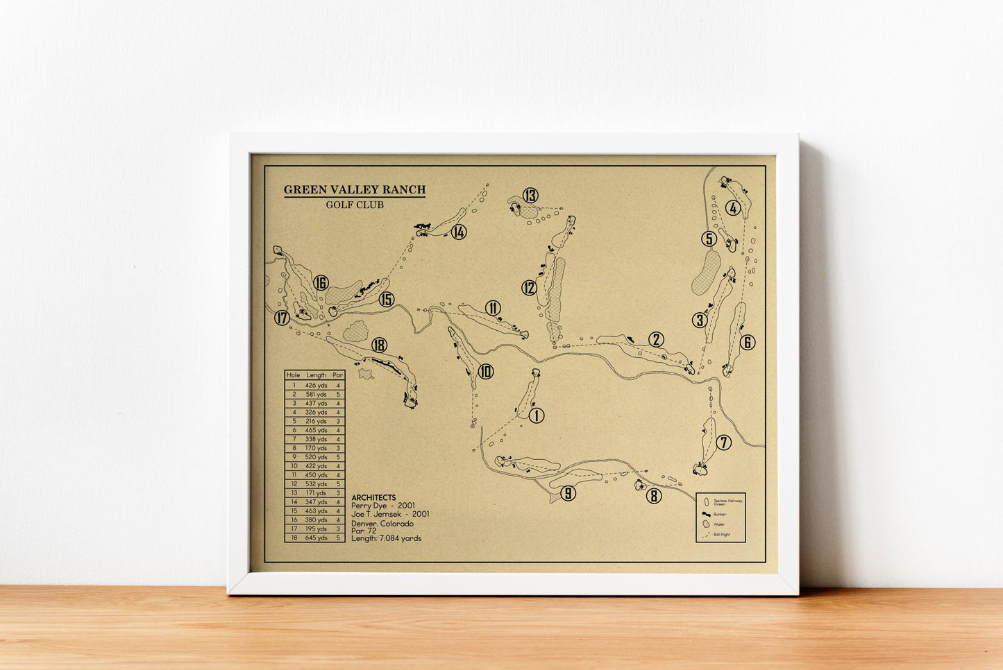Green Valley Ranch Golf Club Outline (Print)