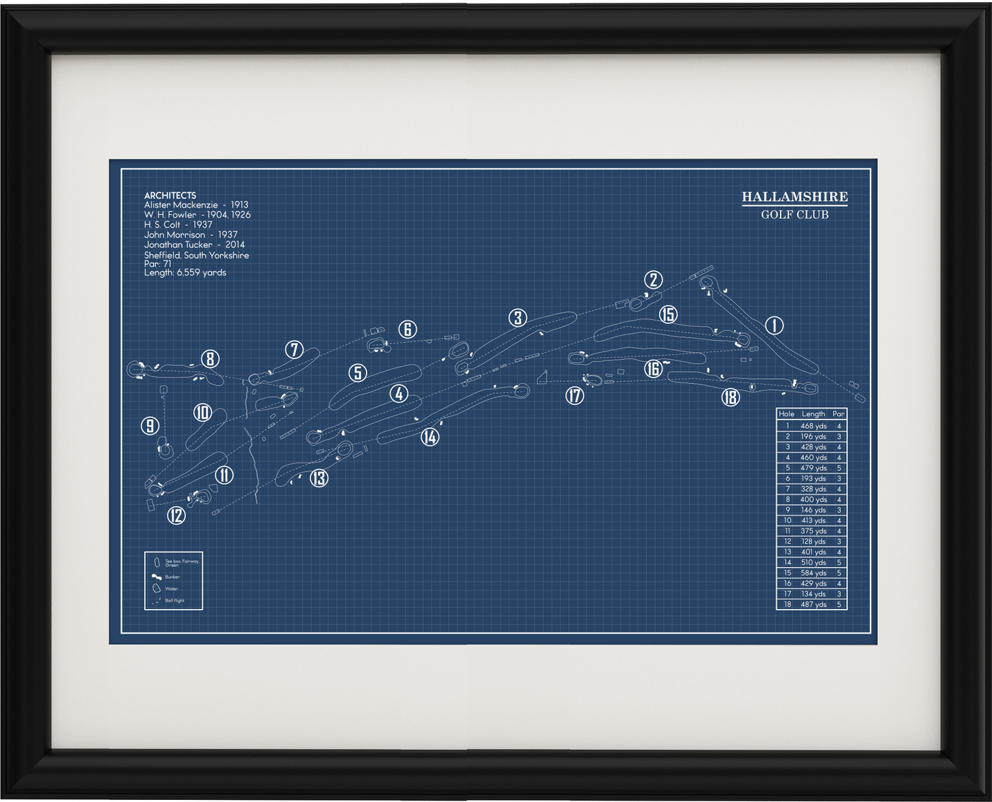 Hallamshire Golf Club Blueprint (Print)