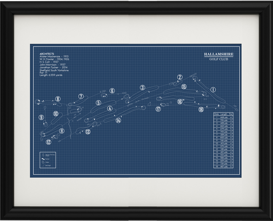 Hallamshire Golf Club Blueprint (Print)