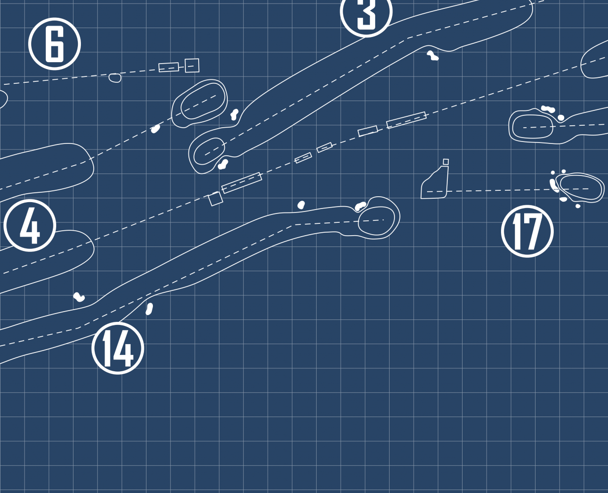 Hallamshire Golf Club Blueprint (Print)