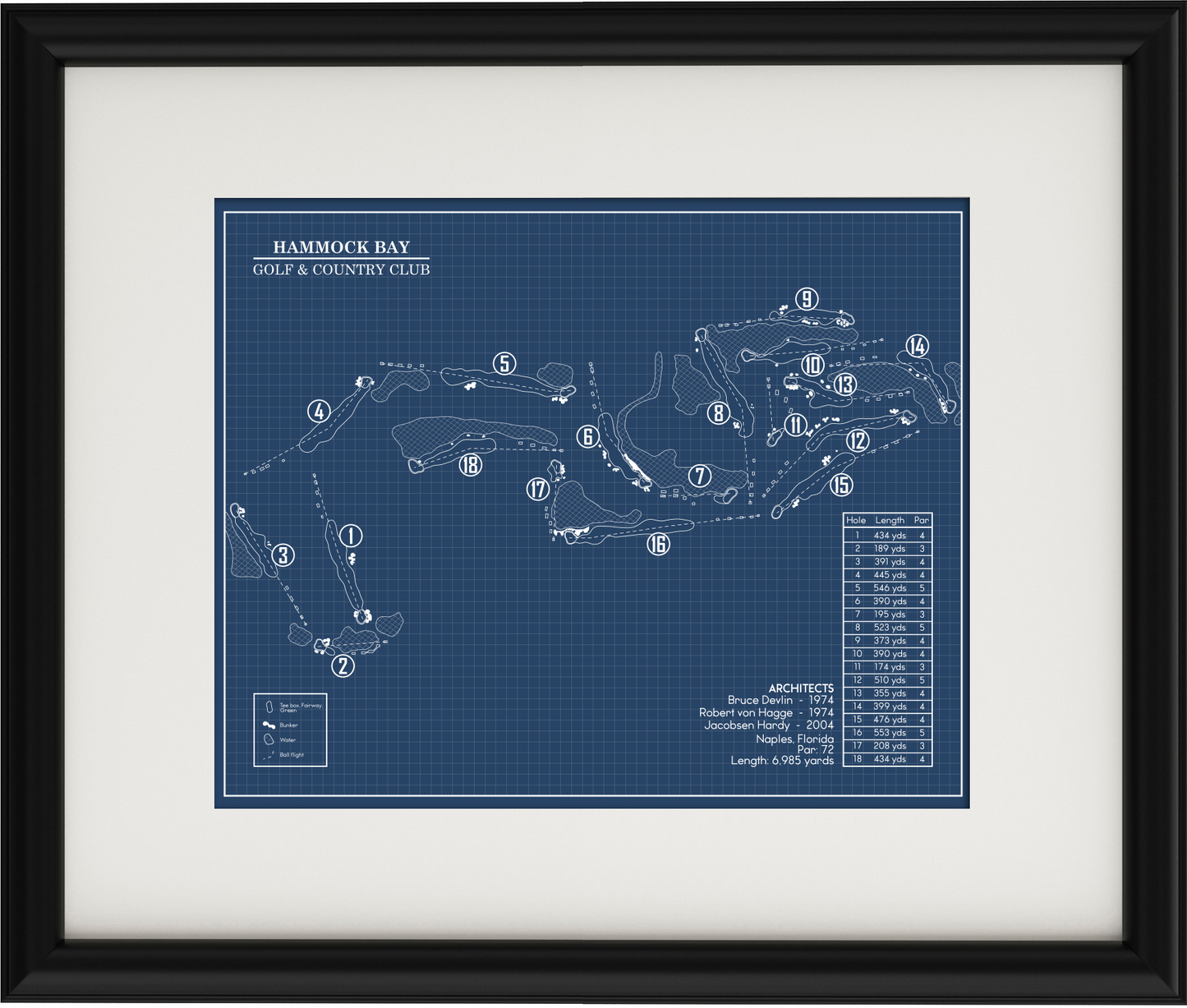 Hammock Bay Golf & Country Club Blueprint (Print)