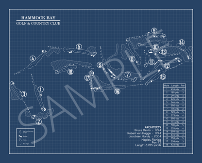 Hammock Bay Golf & Country Club Blueprint (Print)