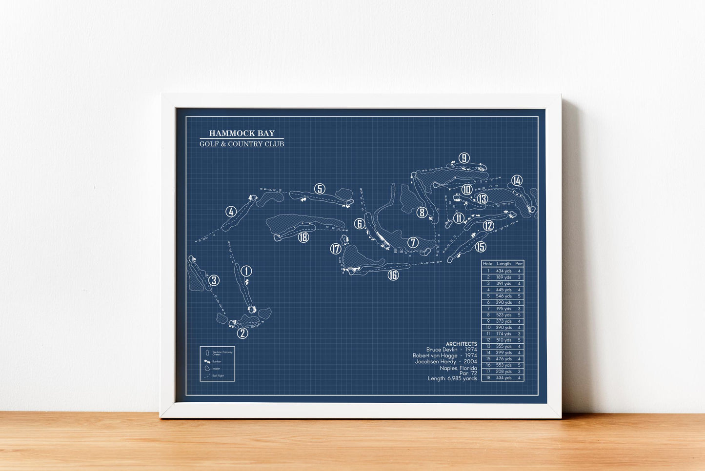 Hammock Bay Golf & Country Club Blueprint (Print)
