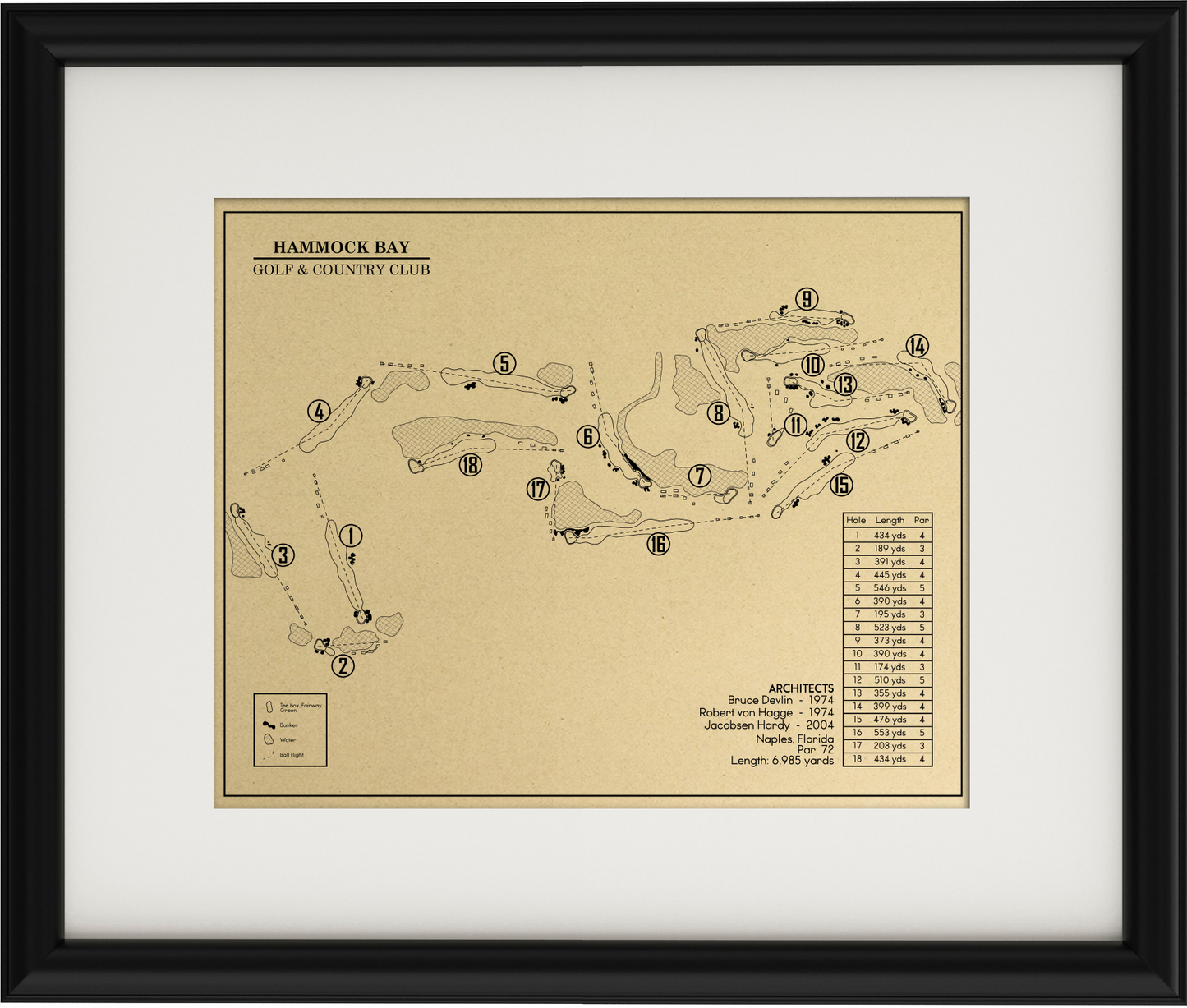 Hammock Bay Golf & Country Club Outline (Print)