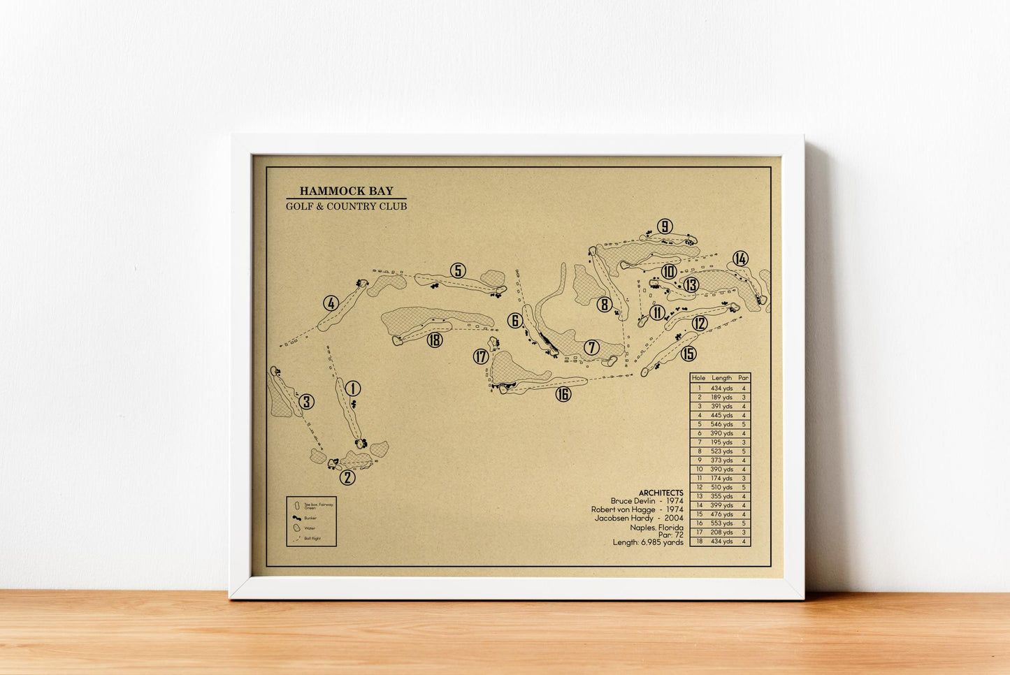 Hammock Bay Golf & Country Club Outline (Print)