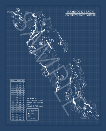 Hammock Beach Conservatory Course Blueprint (Print)