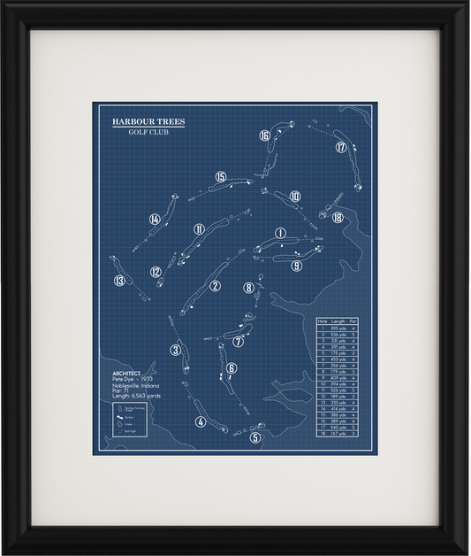 Harbour Trees Golf Club Blueprint (Print)