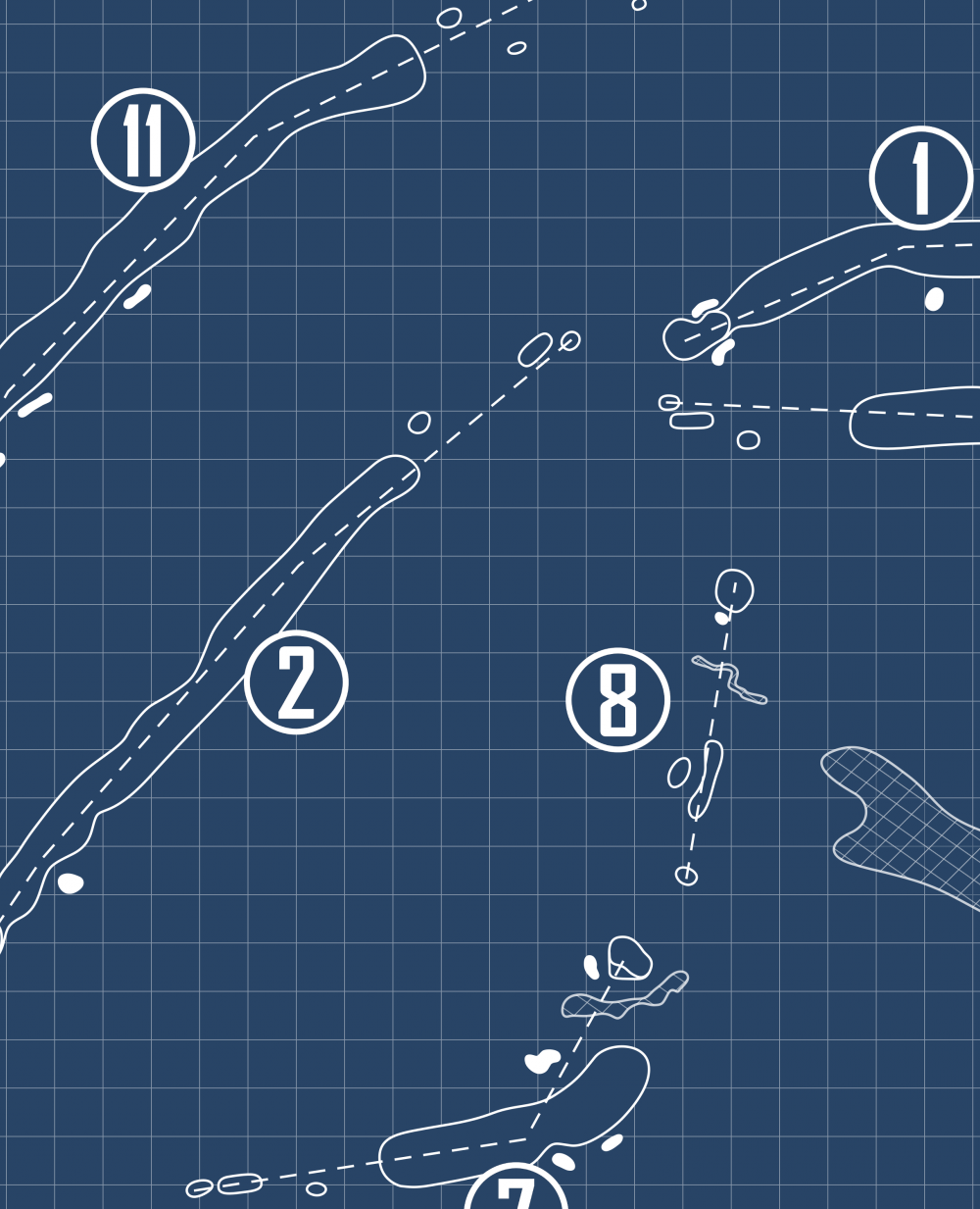 Harbour Trees Golf Club Blueprint (Print)