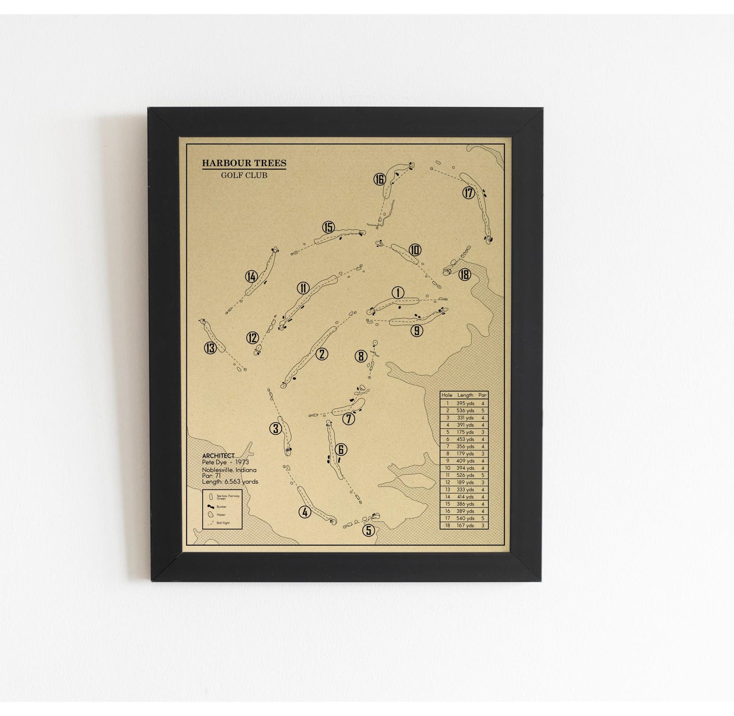 Harbour Trees Golf Club Outline (Print)