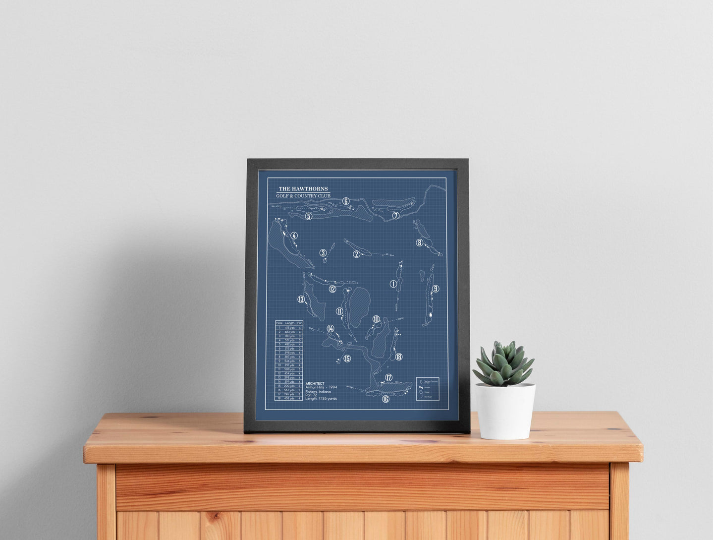 Hawthorns Golf & Country Club Blueprint (Print)