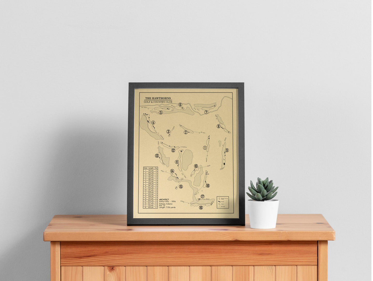Hawthorns Golf & Country Club Outline (Print)