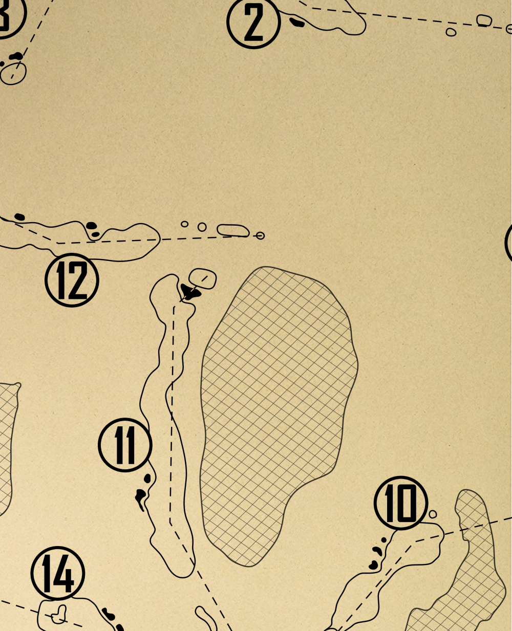 Hawthorns Golf & Country Club Outline (Print)