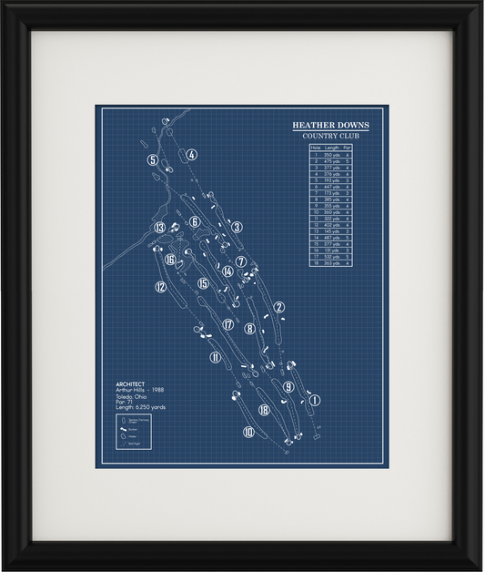 Heather Downs Country Club Blueprint (Print)