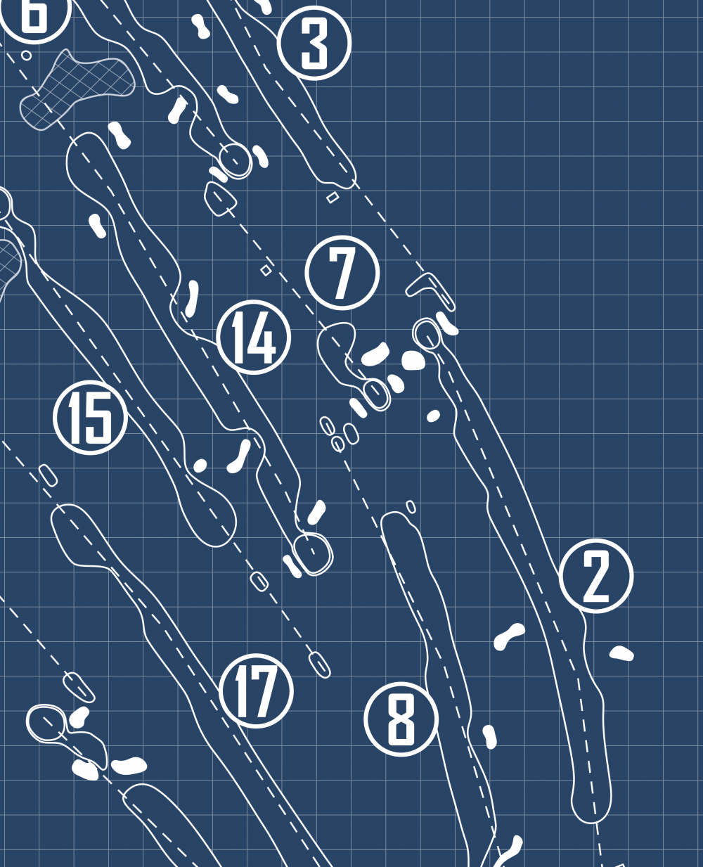Heather Downs Country Club Blueprint (Print)