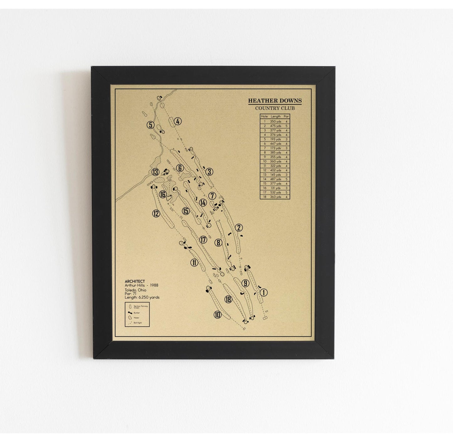 Heather Downs Country Club Outline (Print)