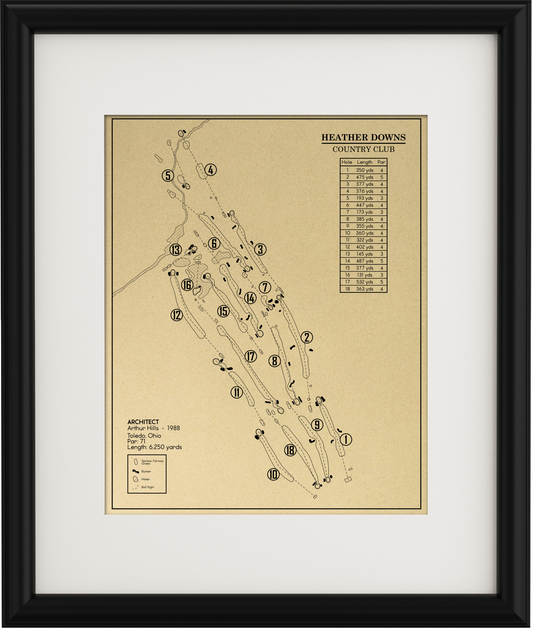 Heather Downs Country Club Outline (Print)