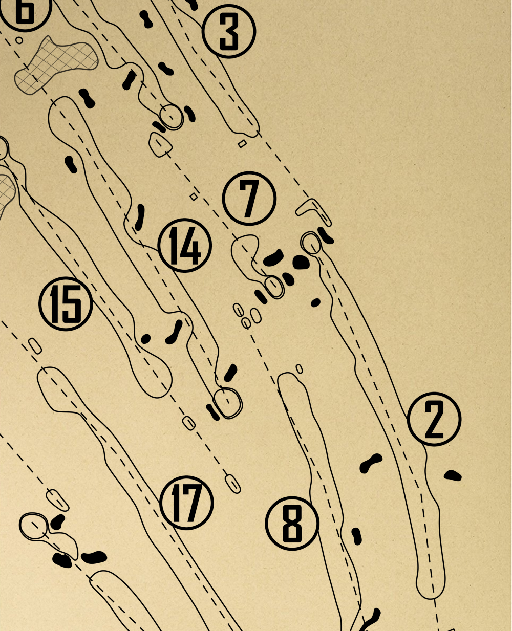 Heather Downs Country Club Outline (Print)