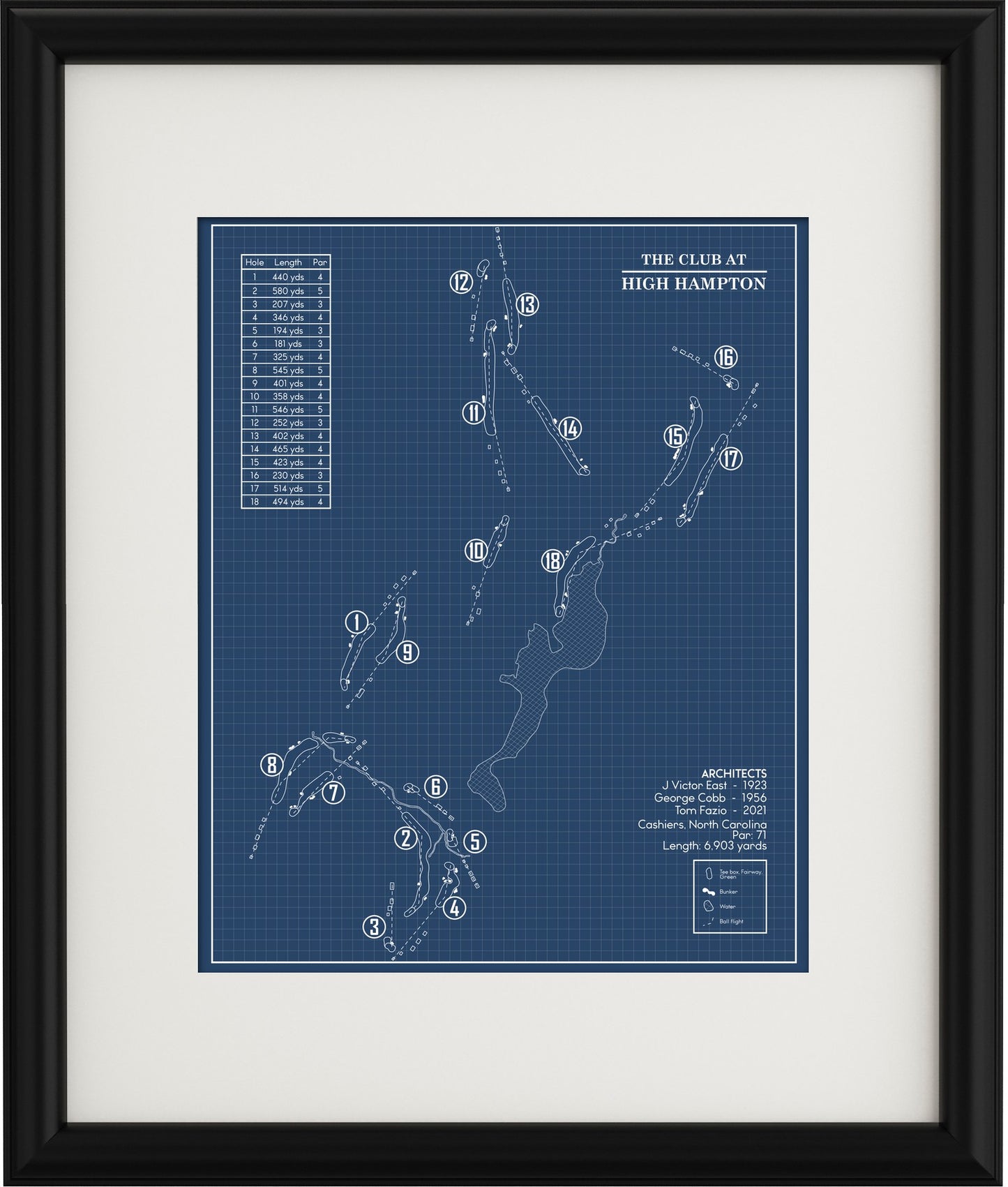 The Club at High Hampton Blueprint (Print)