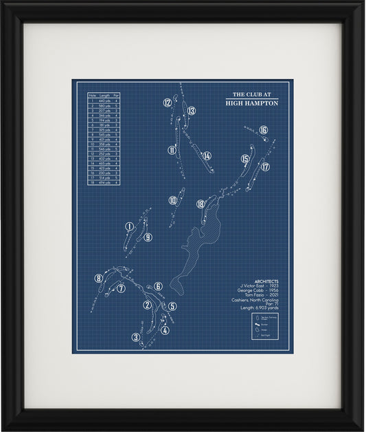 The Club at High Hampton Blueprint (Print)