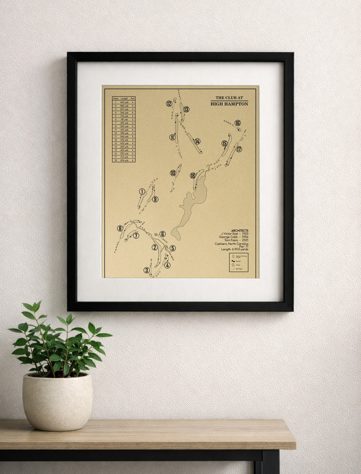 The Club at High Hampton Outline (Print)