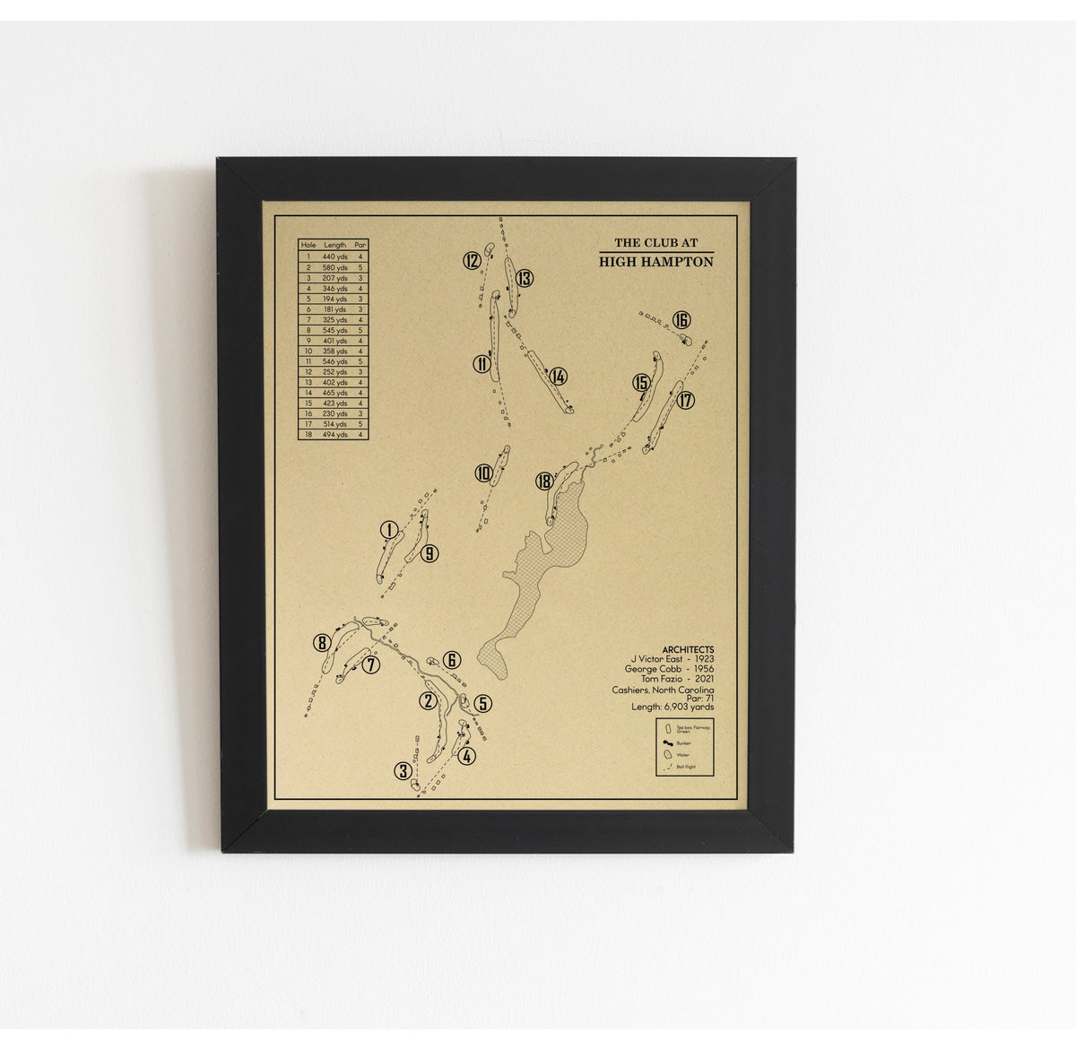 The Club at High Hampton Outline (Print)