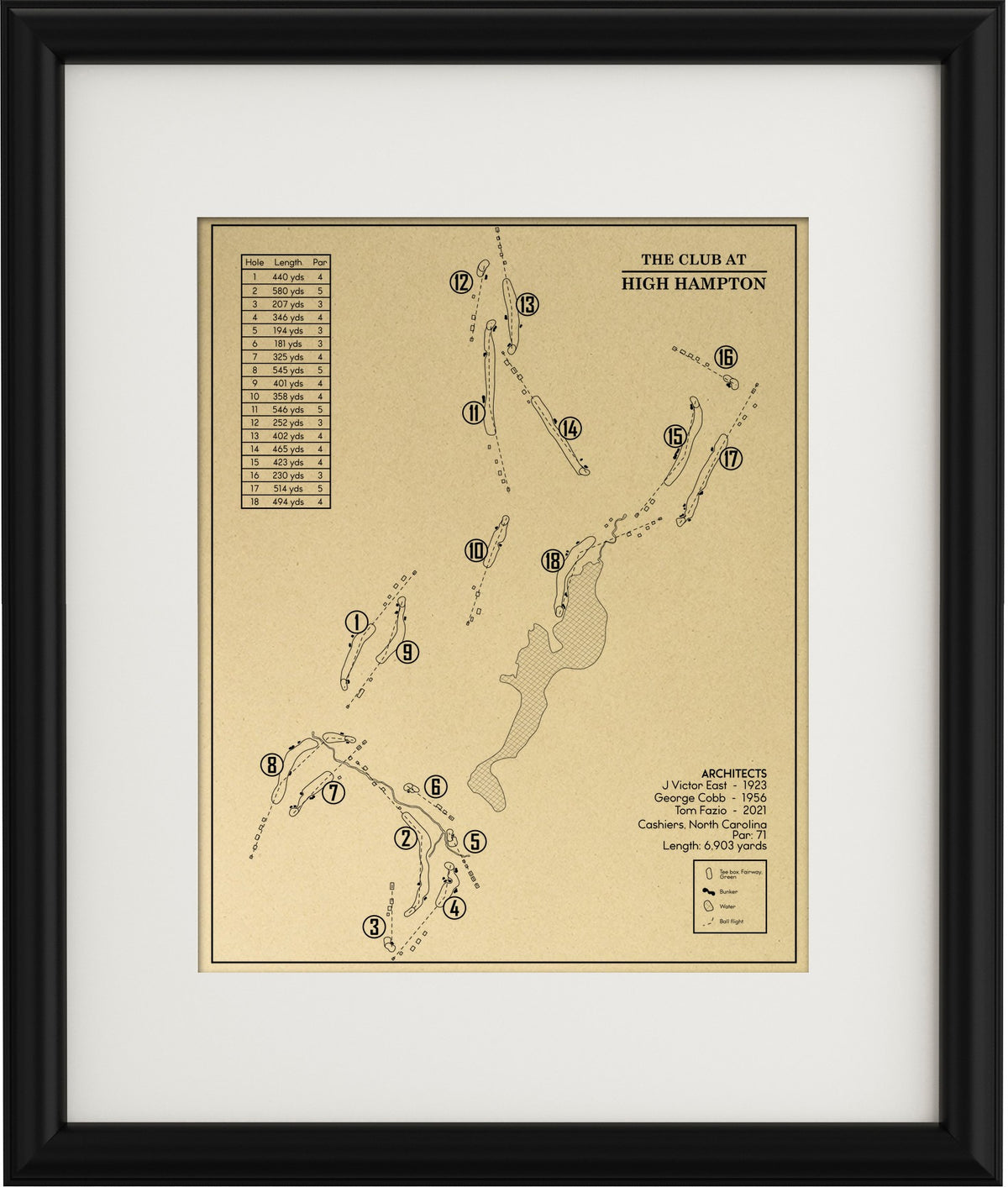 The Club at High Hampton Outline (Print)