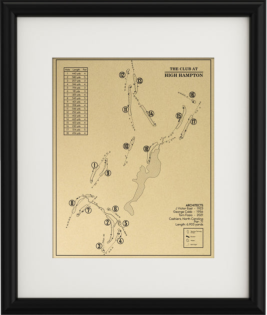 The Club at High Hampton Outline (Print)