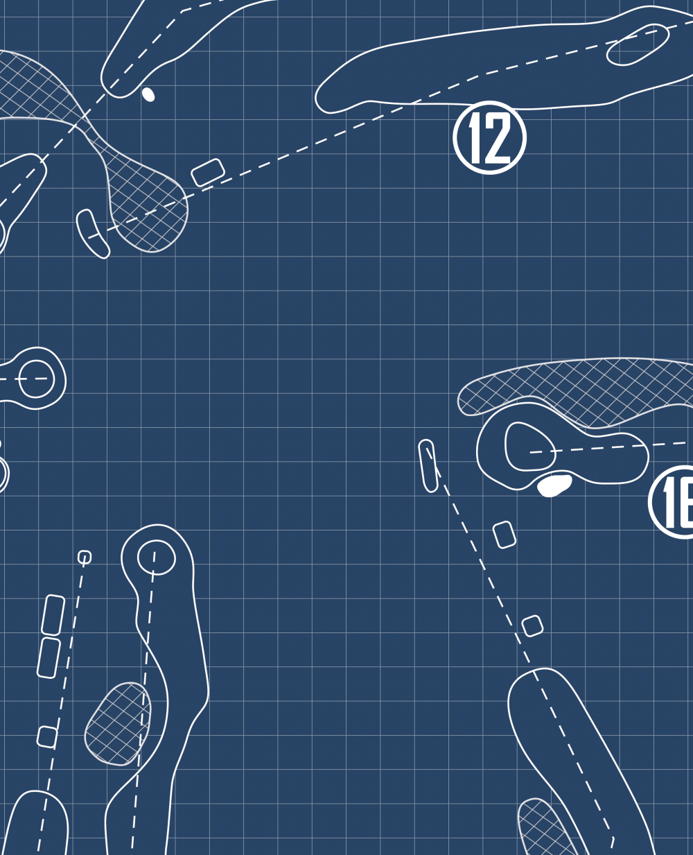 Hillcrest Golf & Country Club Blueprint (Print)