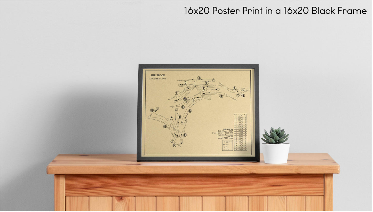 Hillwood Country Club Outline (Print)