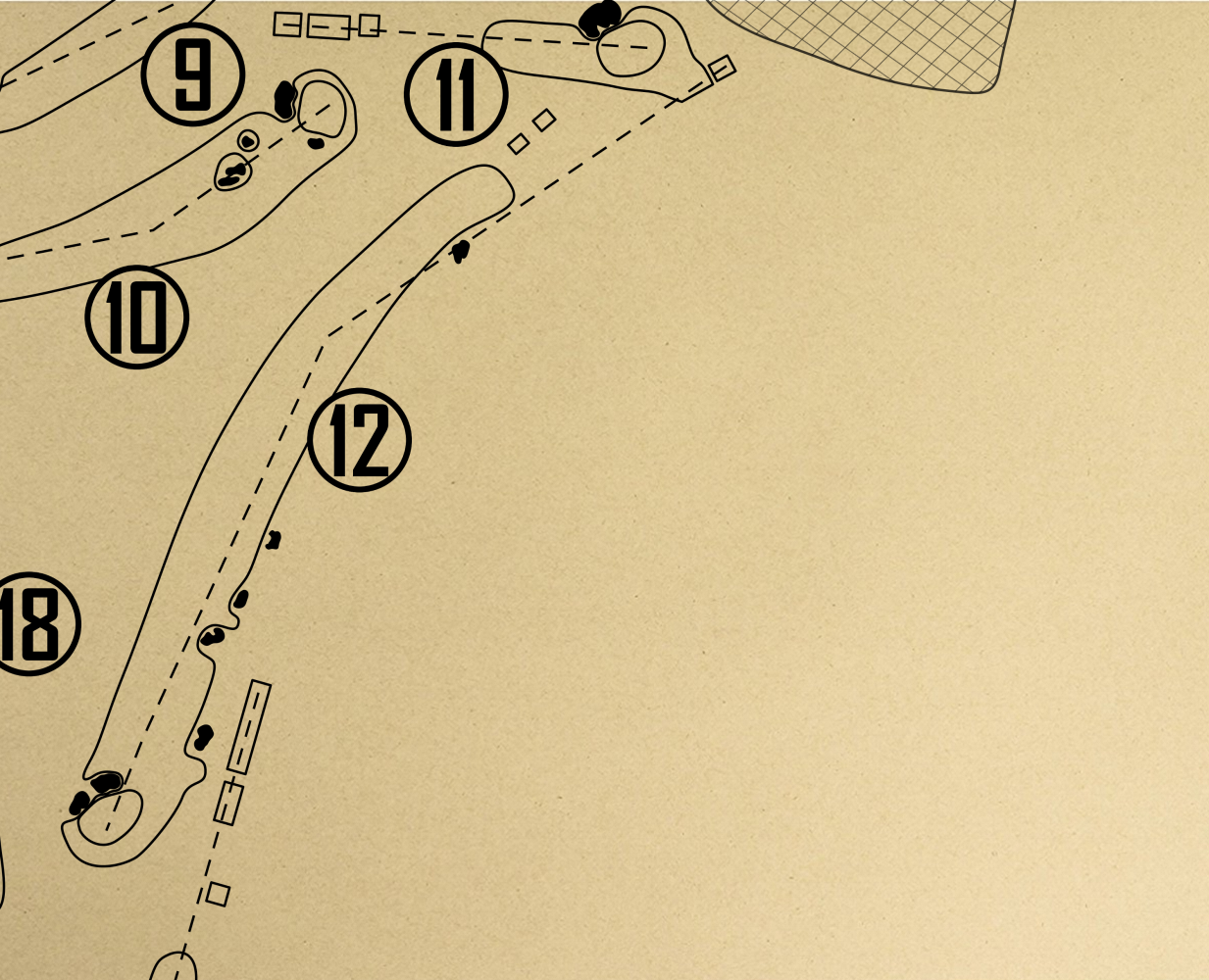 Hillwood Country Club Outline (Print)