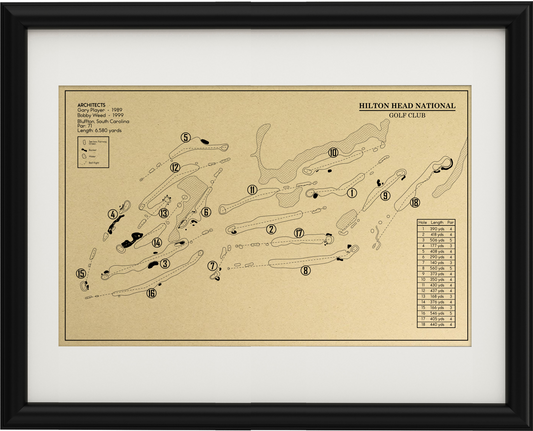 Hilton Head National Golf Club Outline (Print)