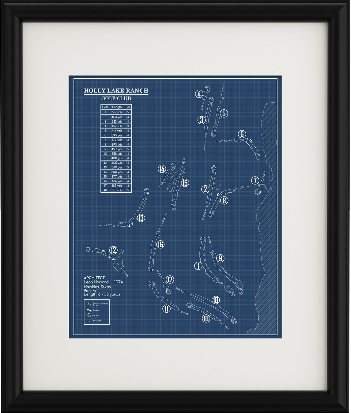 Holly Lake Ranch Golf Club Blueprint (Print)