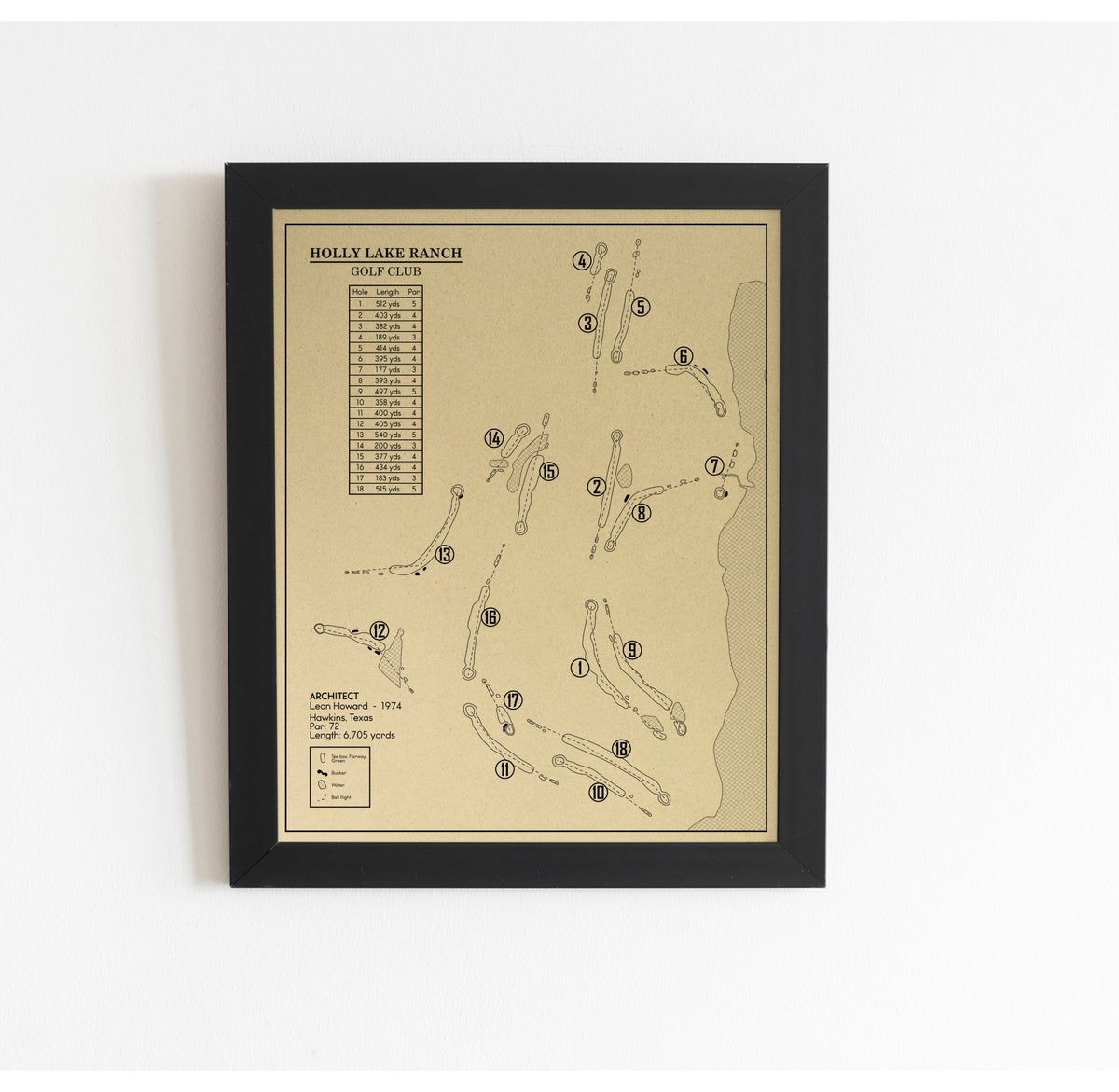 Holly Lake Ranch Golf Club Outline (Print)
