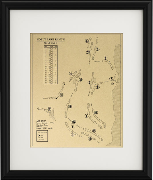Holly Lake Ranch Golf Club Outline (Print)