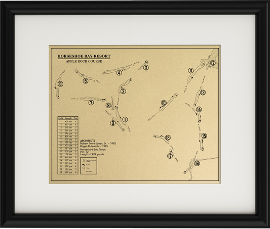 Horseshoe Bay Resort Apple Rock Course Outline (Print)