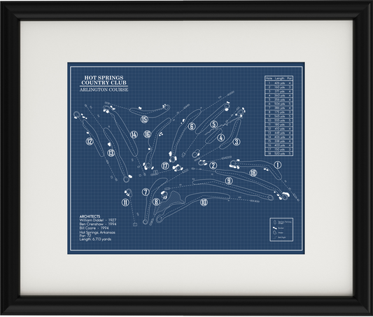 Hot Springs Country Club Arlington Course Blueprint (Print)