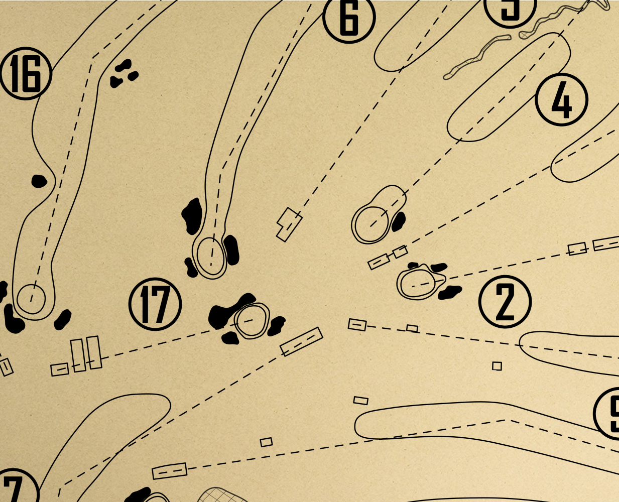 Hot Springs Country Club Arlington Course Outline (Print)